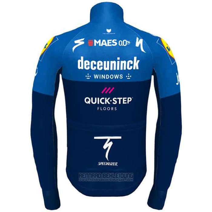 2021 Fahrradbekleidung Deceuninck Quick Step Blau Trikot Langarm und Tragerhose